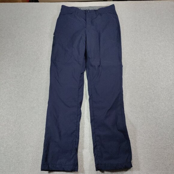 Eddie Bauer Fleece Lined Pants Mens 34x32 Blue Stretch Nylon Winter Outdoor - Picture 1 of 12